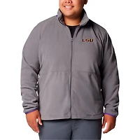 Columbia LSU Tigers Big  Tall Flanker IV Fleece Raglan Full-Zip Jacket