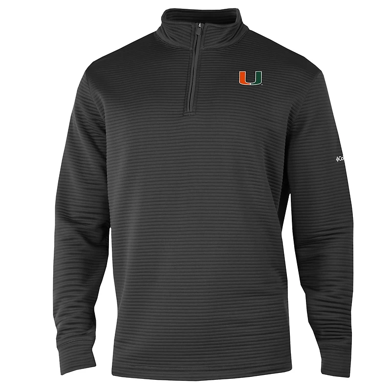 Columbia Miami Hurricanes Omni-Wick Pack It Up Quarter-Zip Top