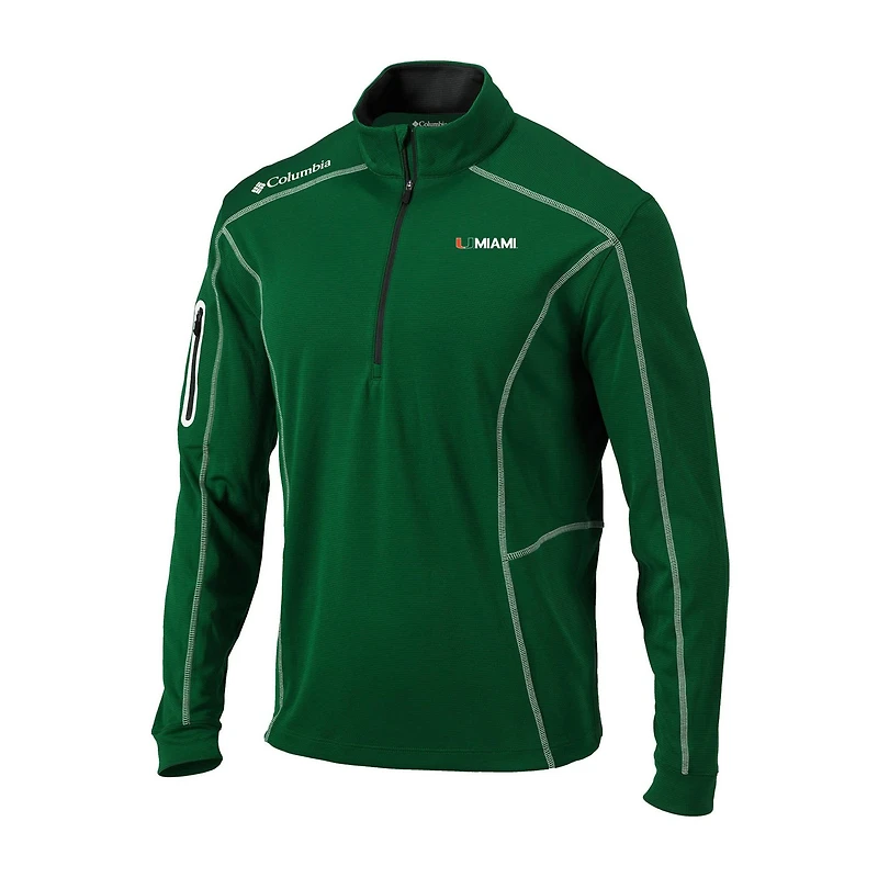 Columbia Miami Hurricanes Omni-Wick Shotgun Quarter-Zip Pullover