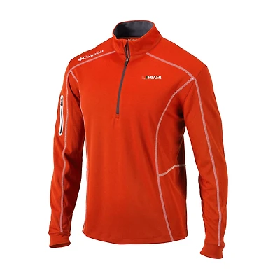 Columbia Miami Hurricanes Omni-Wick Shotgun Quarter-Zip Pullover