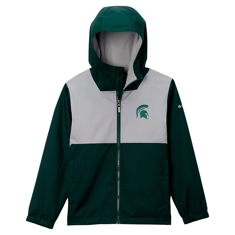 Columbia Michigan State Spartans Rainy Fields Lined Omni-Tech Full-Zip Hoodie Jacket