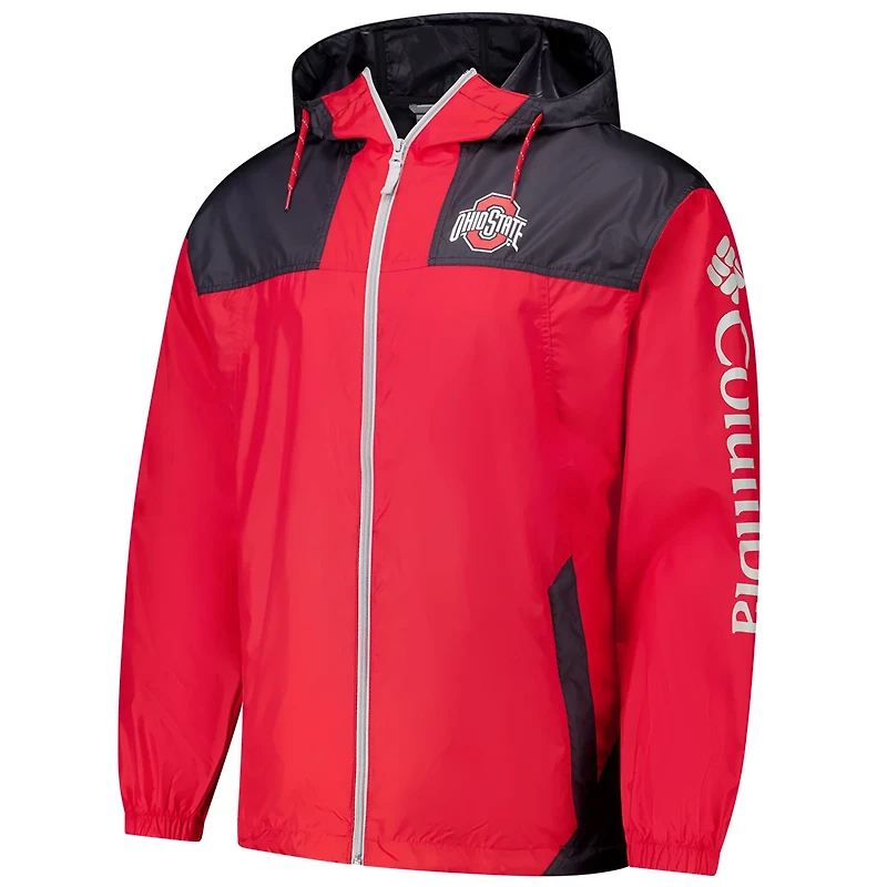 Columbia Ohio State Buckeyes Flash Challenger II Omni-Shade Full-Zip Windbreaker Jacket