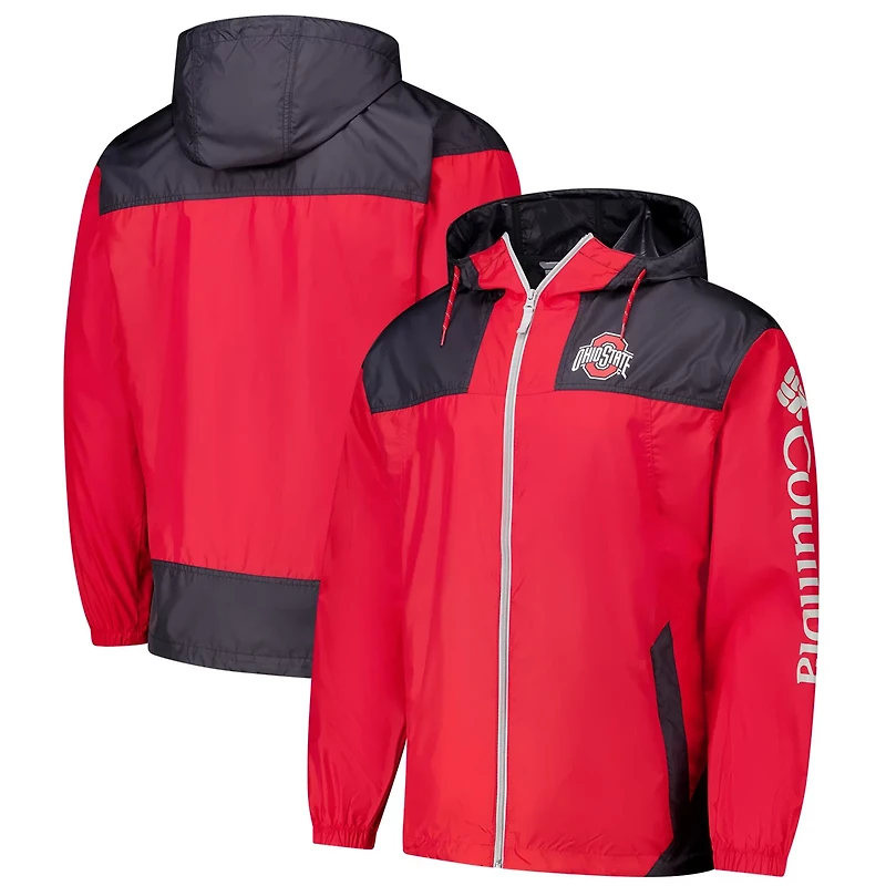 Columbia Ohio State Buckeyes Flash Challenger II Omni-Shade Full-Zip Windbreaker Jacket