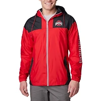 Columbia Ohio State Buckeyes Flash Challenger Omni-Shade Full-Zip Windbreaker Hoodie Jacket