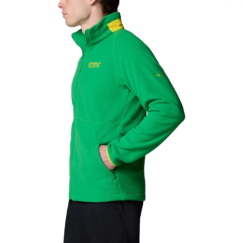 Columbia Oregon Ducks Flanker IV Fleece Raglan Full-Zip Jacket