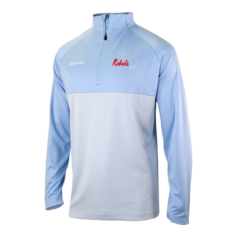 Columbia Powder Ole Miss Rebels Omni-Wick Raglan Rockin' It Quarter-Zip Top
