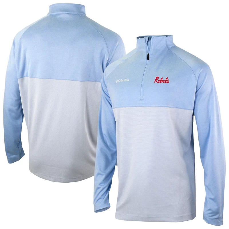 Columbia Powder Ole Miss Rebels Omni-Wick Raglan Rockin' It Quarter-Zip Top