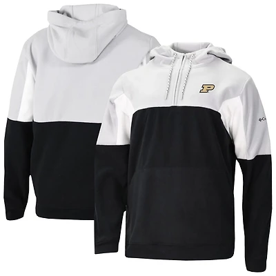 Columbia Purdue Boilermakers Lodge Fleece Quarter-Zip Hoodie