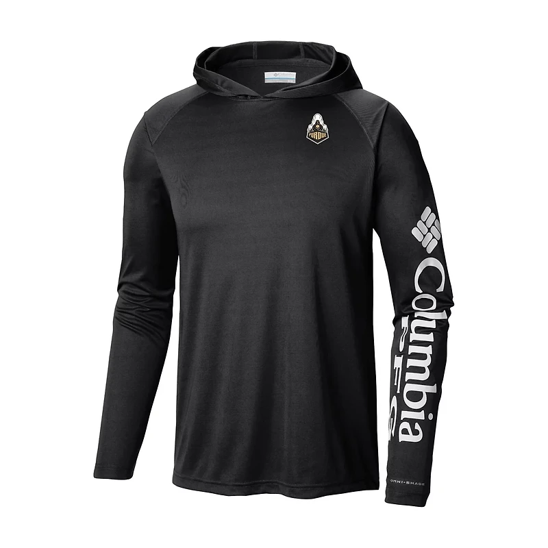 Columbia Purdue Boilermakers Terminal Tackle Omni-Shade Lightweight Pullover Hoodie