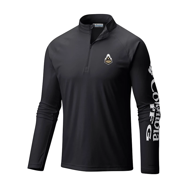 Columbia Purdue Boilermakers Terminal Tackle Omni-Wick Quarter-Zip Top