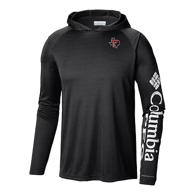 Columbia Texas Tech Raiders Terminal Tackle Omni-Shade Lightweight Pullover Hoodie