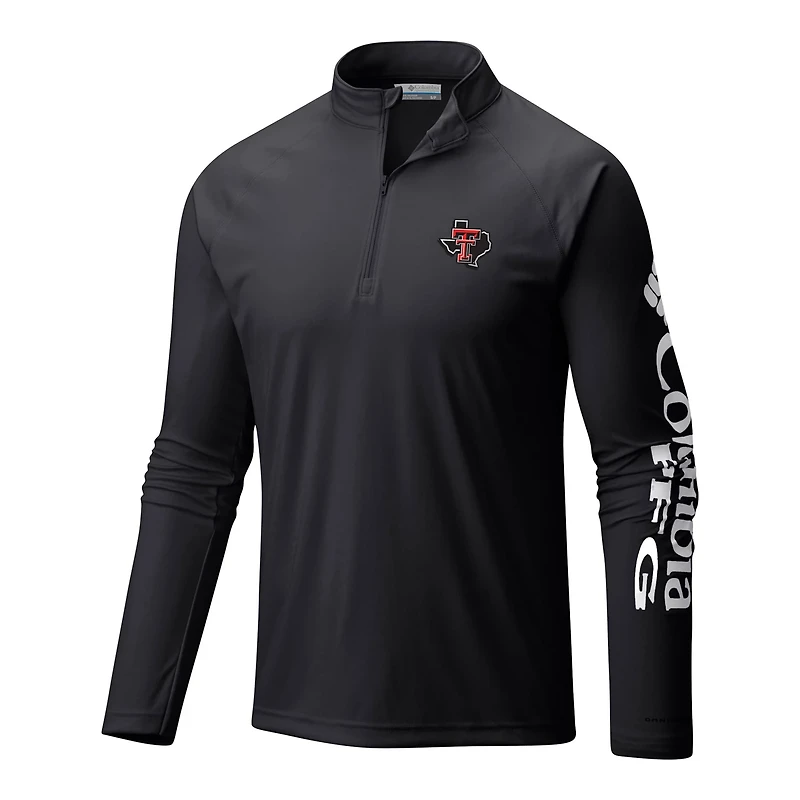 Columbia Texas Tech Red Raiders Terminal Tackle Omni-Wick Quarter-Zip Top