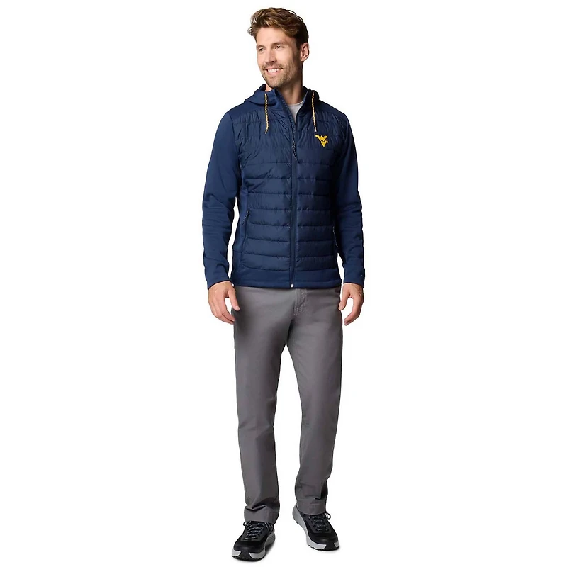 Columbia West Virginia Mountaineers Out-Shield Hybrid Full-Zip Hoodie Jacket