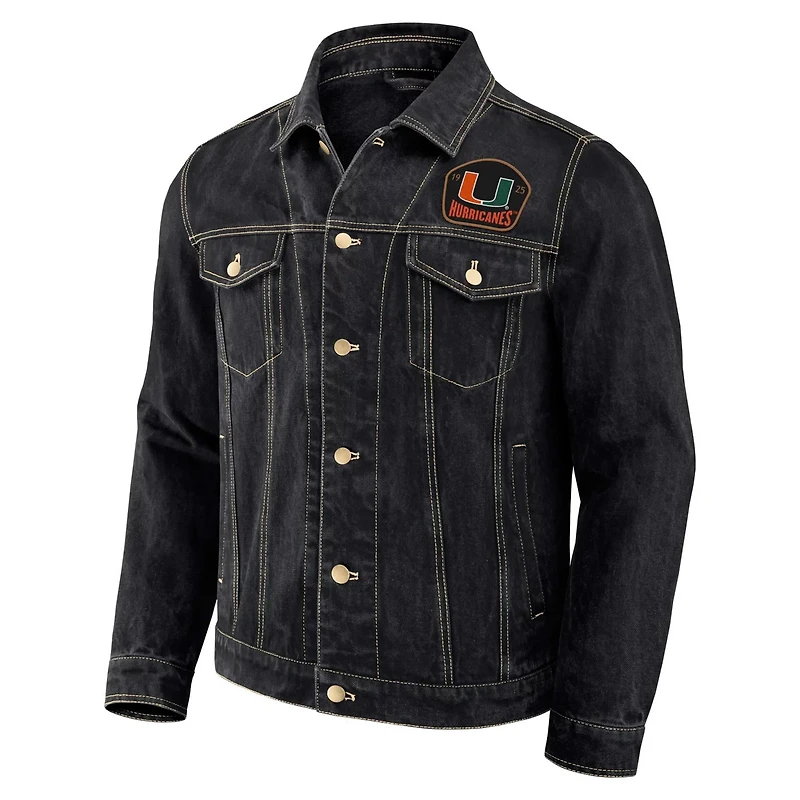 Darius Rucker Collection by Fanatics Miami Hurricanes Button-Up Denim Jacket