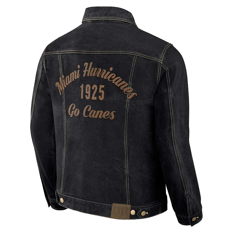 Darius Rucker Collection by Fanatics Miami Hurricanes Button-Up Denim Jacket