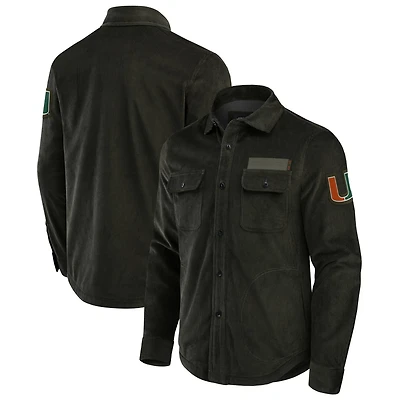 Darius Rucker Collection by Fanatics Miami Hurricanes Corduroy Full-Button Shacket