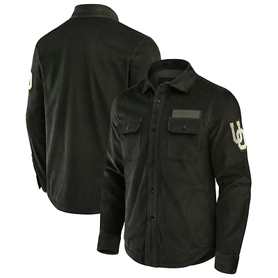 Darius Rucker Collection by Fanatics Oregon Ducks Corduroy Full-Button Shacket