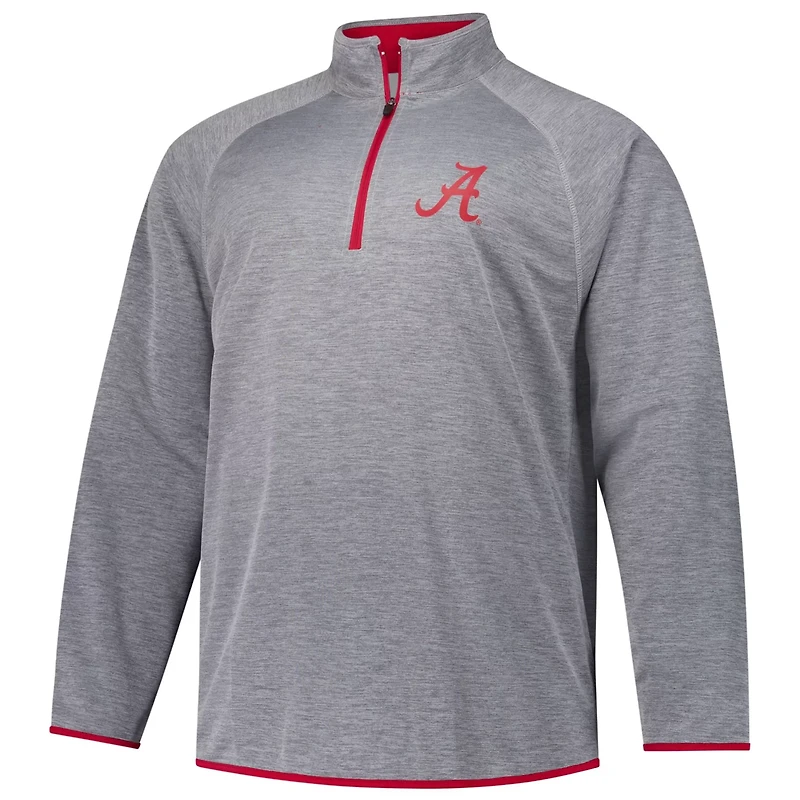 Fanatics Alabama Crimson Tide Raglan Big Tall Quarter-Zip Top