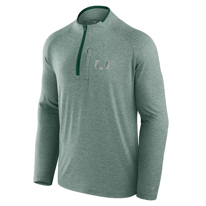 Fanatics Miami Hurricanes Mock Neck Half-Zip Pullover Jacket