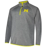 Fanatics Michigan Wolverines Raglan Big Tall Quarter-Zip Top