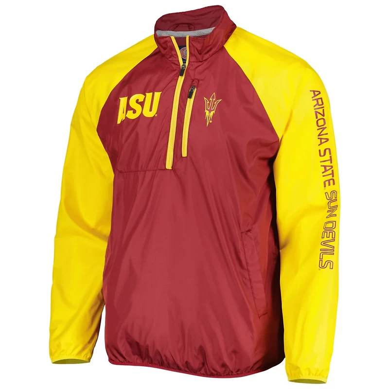 G-III Sports by Carl Banks Arizona State Sun Devils Point Guard Raglan Half-Zip Jacket
