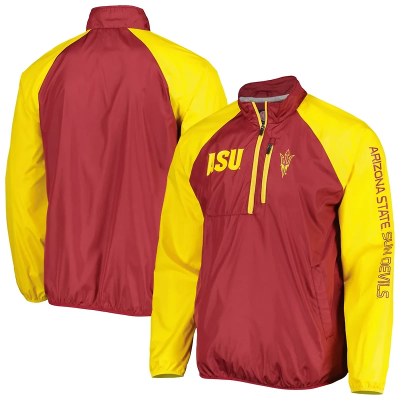 G-III Sports by Carl Banks Arizona State Sun Devils Point Guard Raglan Half-Zip Jacket