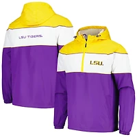 G-III Sports by Carl Banks LSU Tigers Center Line Half-Zip Raglan Hoodie Jacket