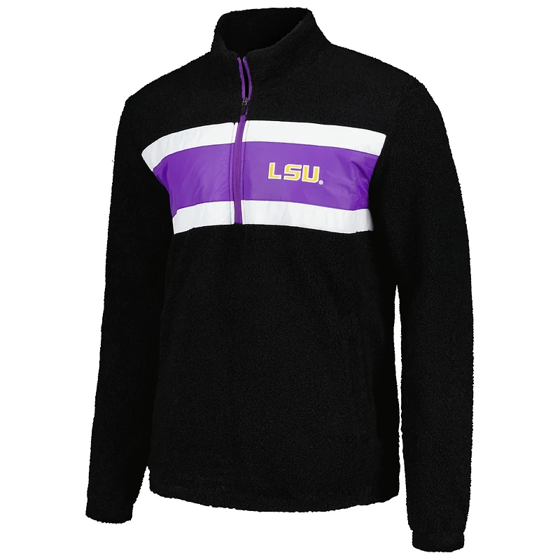 G-III Sports by Carl Banks LSU Tigers Pinch Runner Half-Zip Top