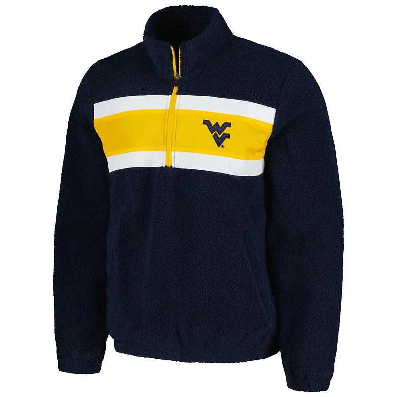 G-III Sports by Carl Banks West Virginia Mountaineers Pinch Runner Half-Zip Top