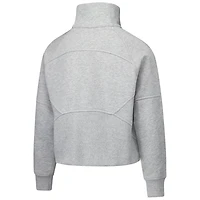 Girls Youth Garb Gray LSU Tigers Dawn Raglan Fleece Cropped Half-Zip Sweatshirt