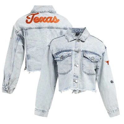 Hype and Vice Texas Longhorns Lightwash Full-Button Jean Jacket