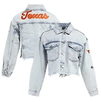 Hype and Vice Texas Longhorns Lightwash Full-Button Jean Jacket