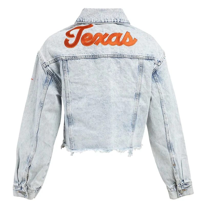 Hype and Vice Texas Longhorns Lightwash Full-Button Jean Jacket