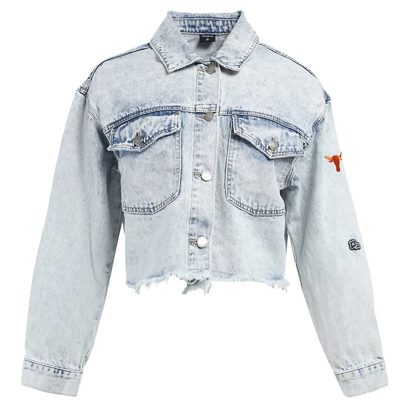 Hype and Vice Texas Longhorns Lightwash Full-Button Jean Jacket