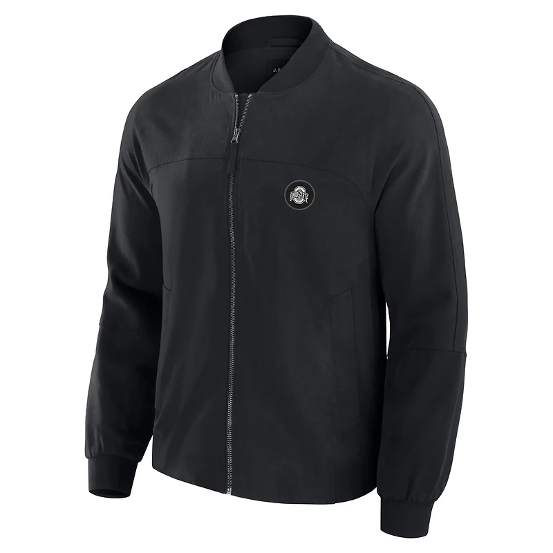 J Palmer Ohio State Buckeyes Lightweight Cover-4 Tri-Blend Full-Zip Jacket