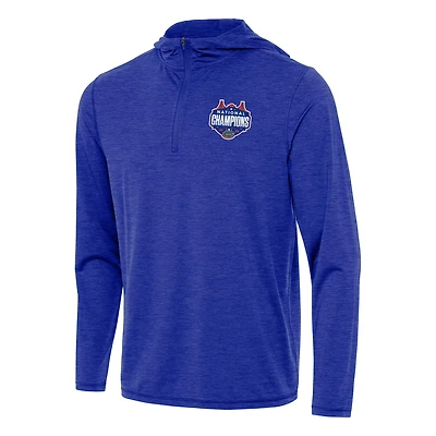 Mens Antigua Heather Florida Gators 2025 NCAA Basketball National Champions Tidy Quarter-Zip Pullover Hoodie