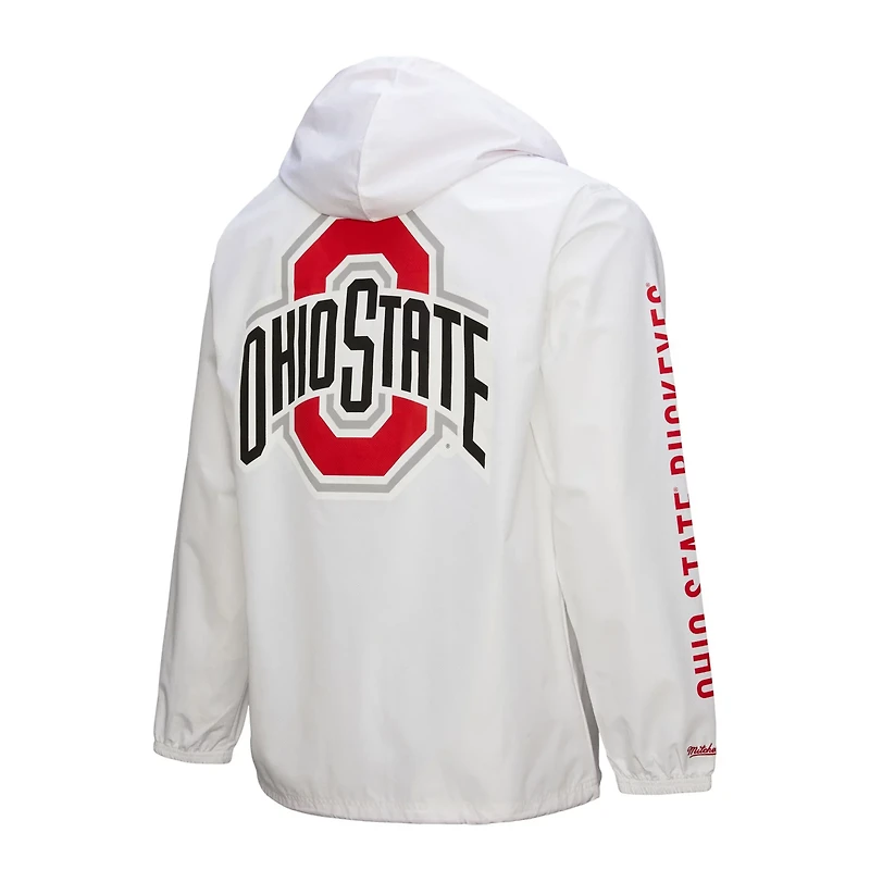 Mitchell  Ness Ohio State Buckeyes Coaches Full-Snap Hoodie Jacket