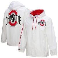 Mitchell  Ness Ohio State Buckeyes Coaches Full-Snap Hoodie Jacket
