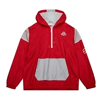 Mitchell  Ness Ohio State Buckeyes Team 30 Anorak Half-Zip Hoodie