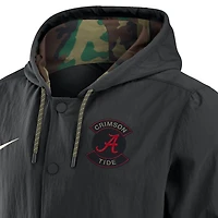 Nike Alabama Crimson Tide Full-Snap Hoodie Military Jacket
