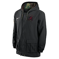 Nike Alabama Crimson Tide Full-Snap Hoodie Military Jacket