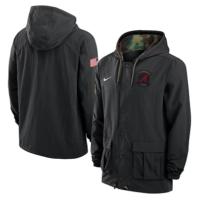 Nike Alabama Crimson Tide Full-Snap Hoodie Military Jacket