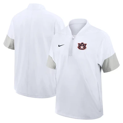 Nike Auburn Tigers 2025 Sideline Short Sleeve Quarter-Zip Coach Jacket