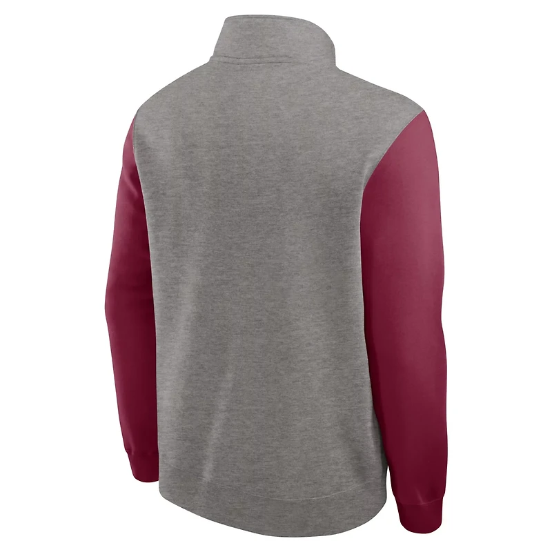 Nike Garnet Florida State Seminoles Club Fleece Half-Zip Pullover