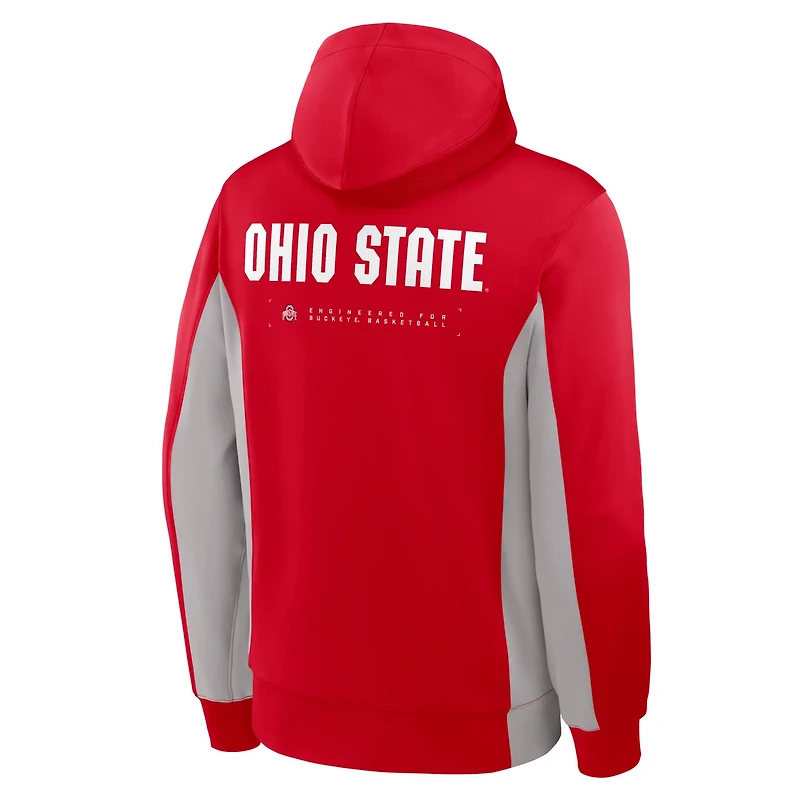 Nike Gray Ohio State Buckeyes Dri-FIT Game Full-Zip Hoodie Jacket