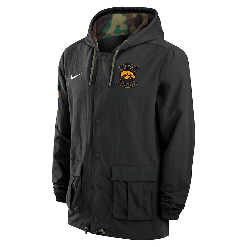 Nike Iowa Hawkeyes 2025 NCAA Military Appreciation Full-Snap Jacket