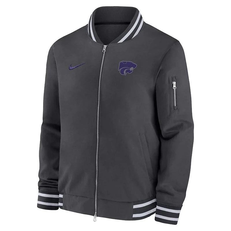Nike Kansas State Wildcats Full-Zip Bomber Jacket