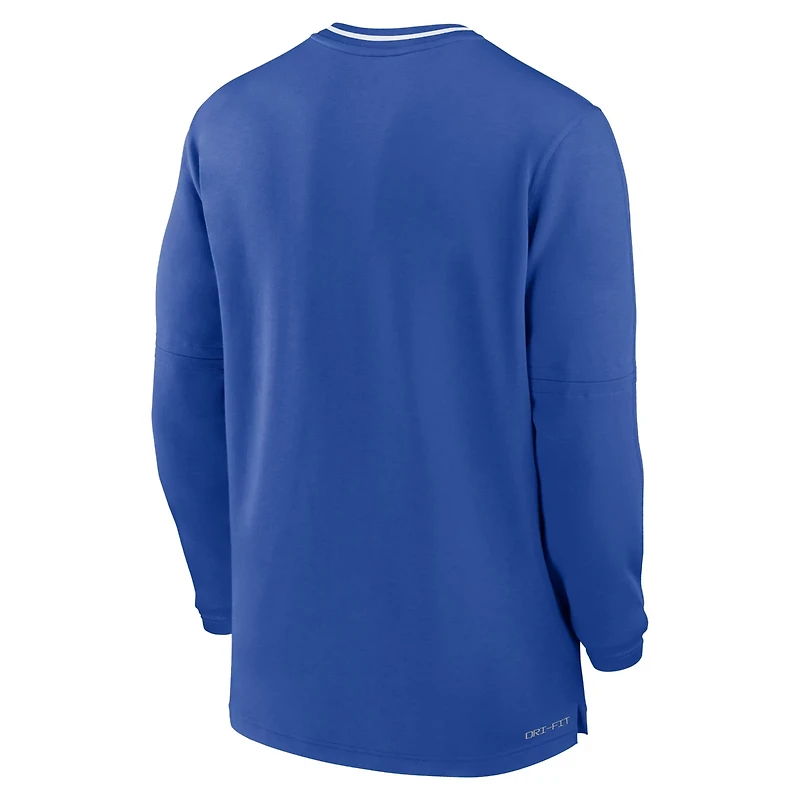 Nike Kentucky Wildcats 2024 Sideline Coach Performance Half-Zip Long Sleeve Top