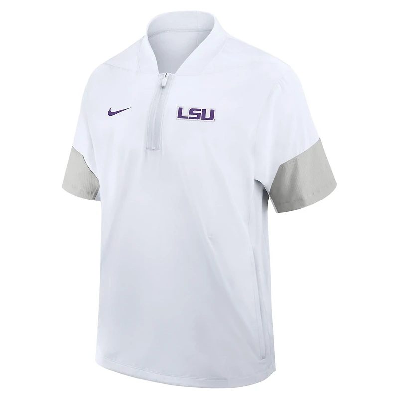 Nike LSU Tigers 2025 Sideline Coaches Lightweight Short Sleeve Jacket