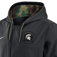 Nike Michigan State Spartans 2025 NCAA Military Appreciation Full-Snap Jacket